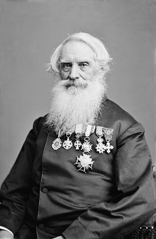 Portrait of Samuel Morse, telegraph and Morse code pioneer